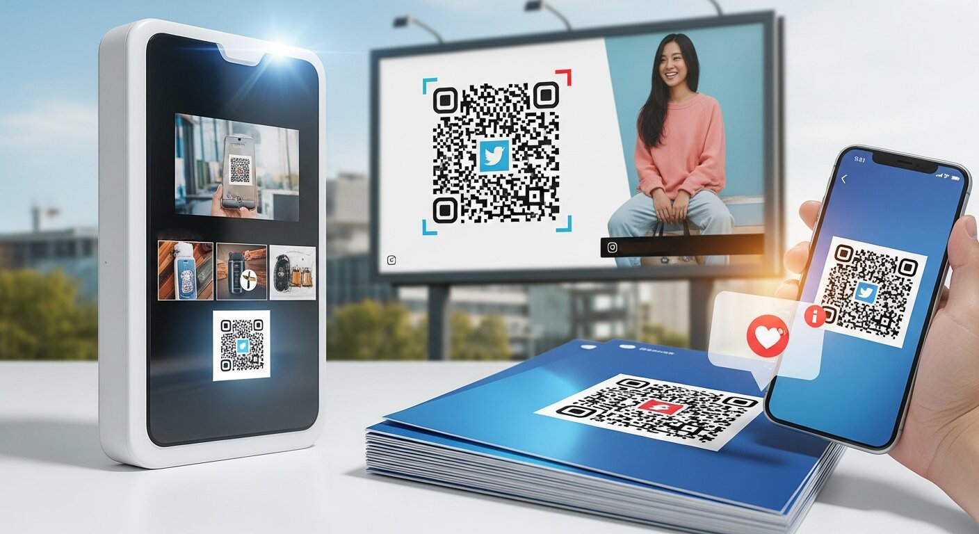 Offline digital marketing combining traditional and digital tools.