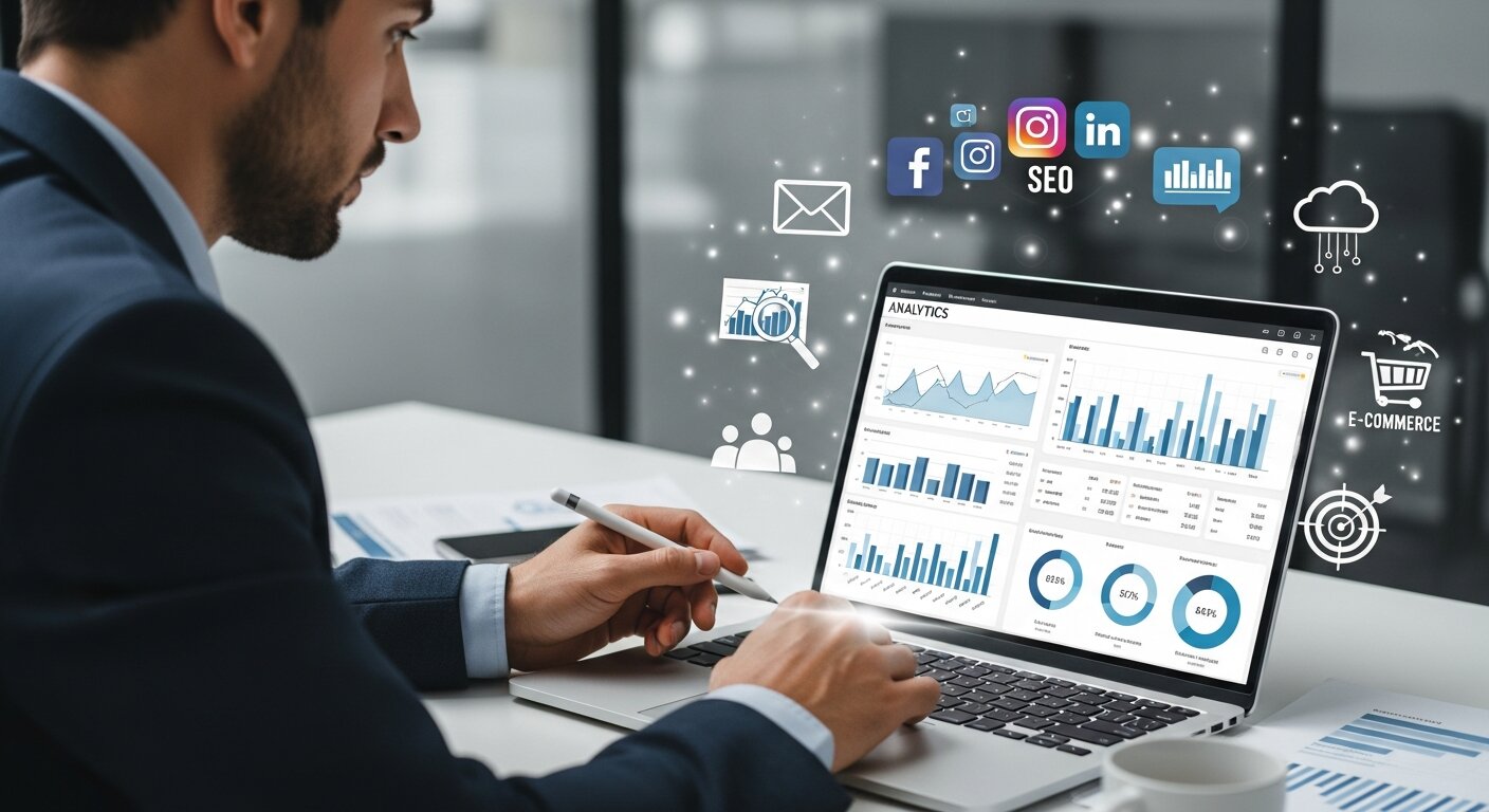 Business analyst in digital marketing