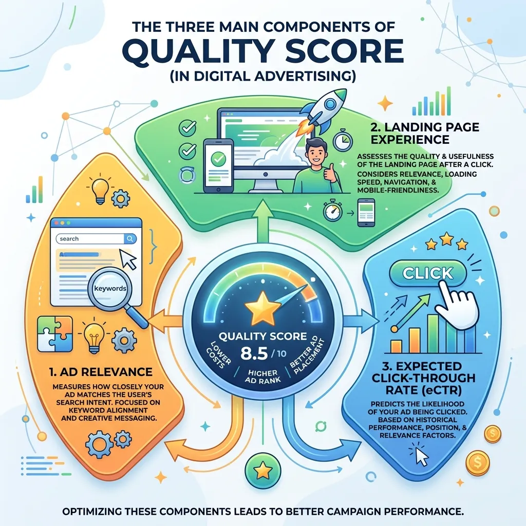The Three Main Components of Quality Score