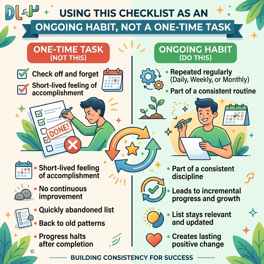 Using This Checklist as an Ongoing Habit, Not a One-Time Task