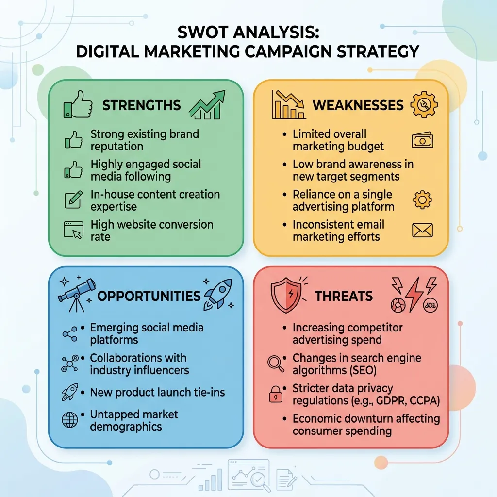 SWOT Analysis Example for a Digital Marketing Campaign