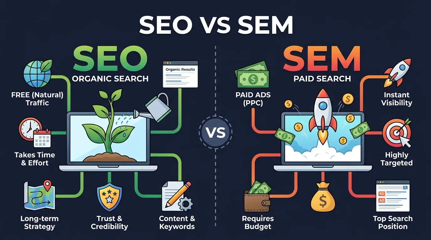 SEM vs SEO